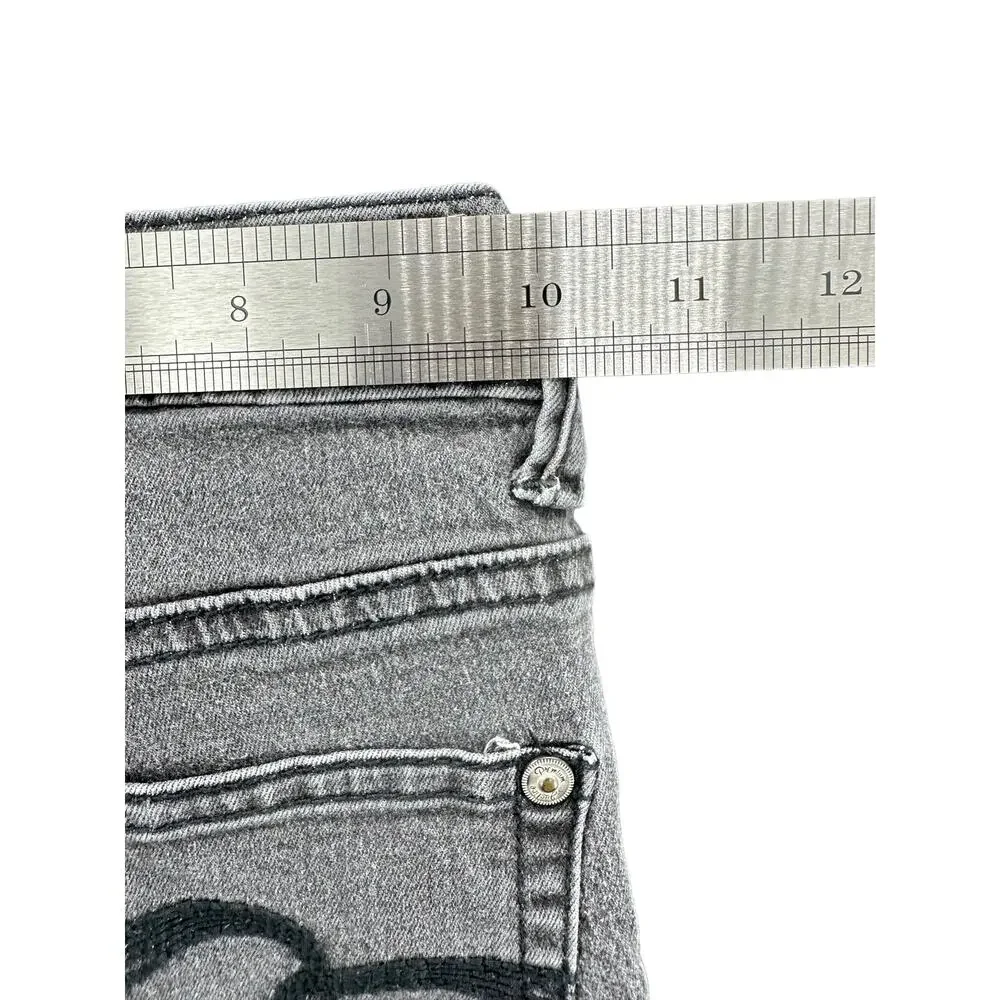 Justice Girls Gray Wash Denim Super Skinny Jeans Youth Size 8S